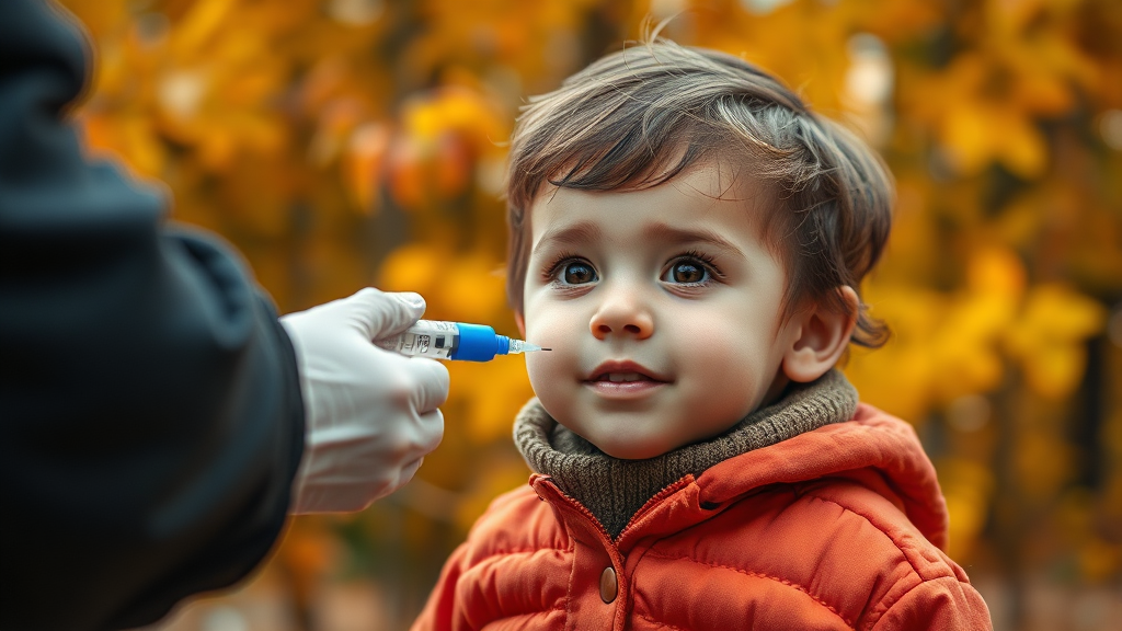 독감 예방접종 시기, 언제 맞아야 할까? (realistic 스타일)