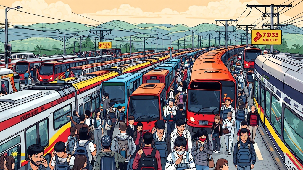 추석 연휴 교통 정보 (cartoon 스타일)