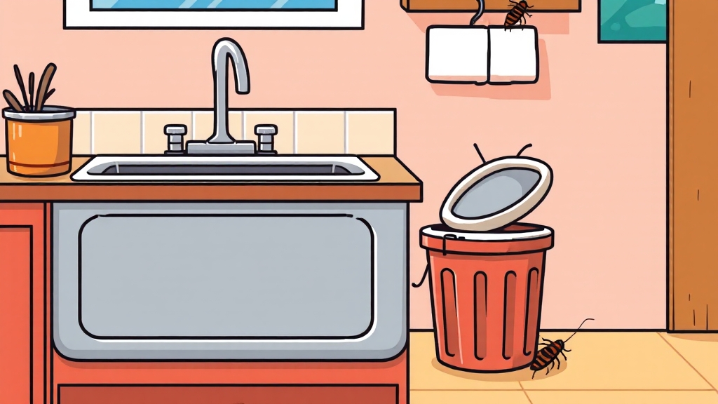 바퀴벌레 예방 습관 (cartoon 스타일)