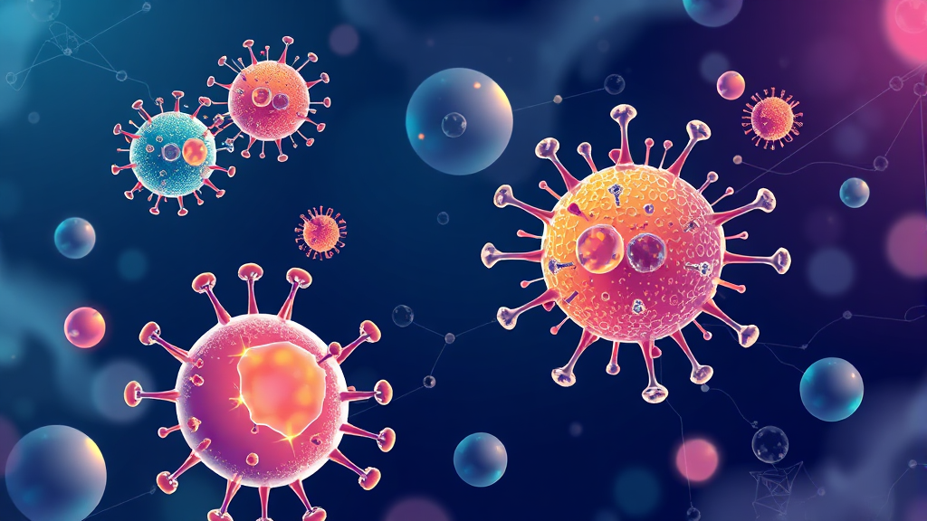 아이엠바이오로직스: 면역 체계 조절로 건강을 만드는 기업 (illustration 스타일)