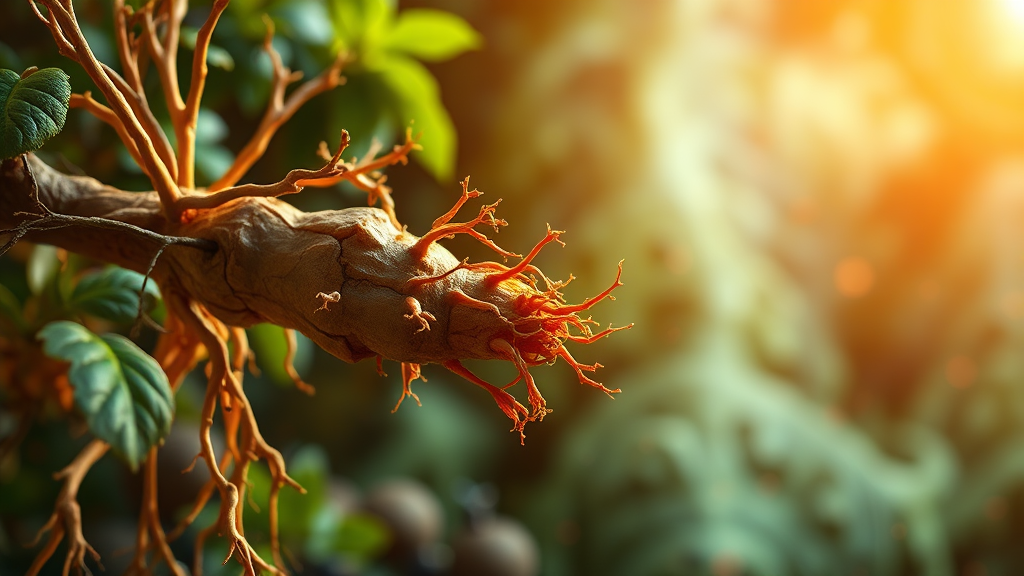 인삼다당체의 주요 효능 (realistic 스타일)