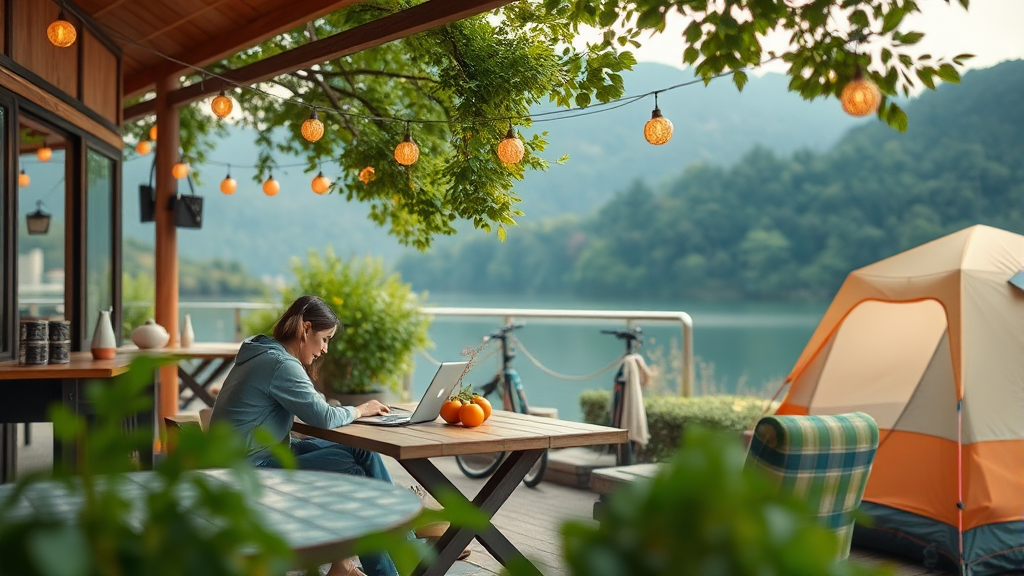 성남 캠핑 커뮤니티와 정보 공유 (realistic 스타일)