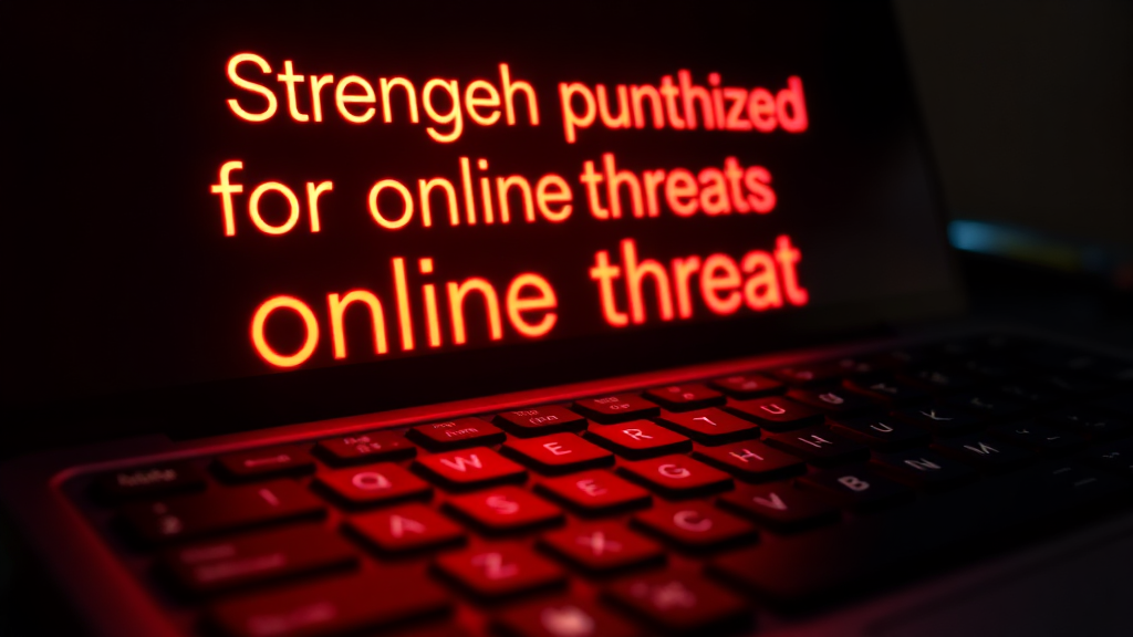 온라인 협박의 법적 문제점 및 처벌 (realistic 스타일)