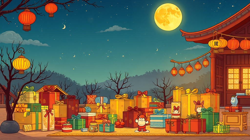 추석 선물 선택 기준 (cartoon 스타일)