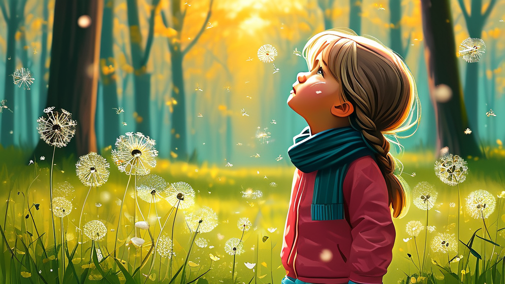 소아 알레르기 비염, 조기 대응과 올바른 관리의 중요성 (illustration 스타일)