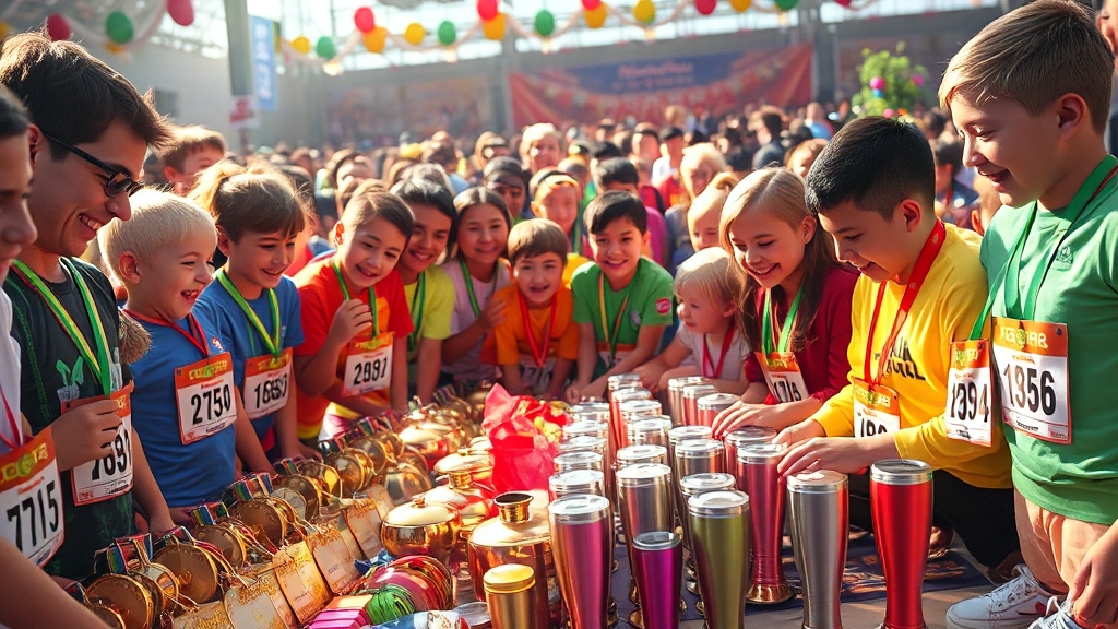 참가비 및 기념품 정보 (realistic 스타일)