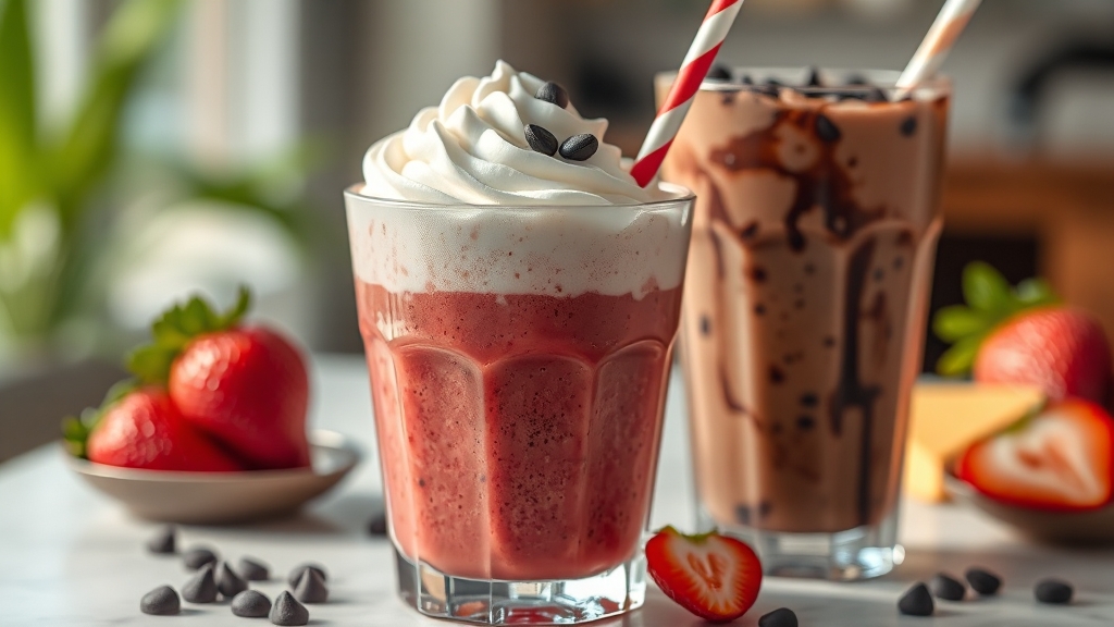 컴포즈커피 메뉴: 스무디 & 프라페 (realistic 스타일)