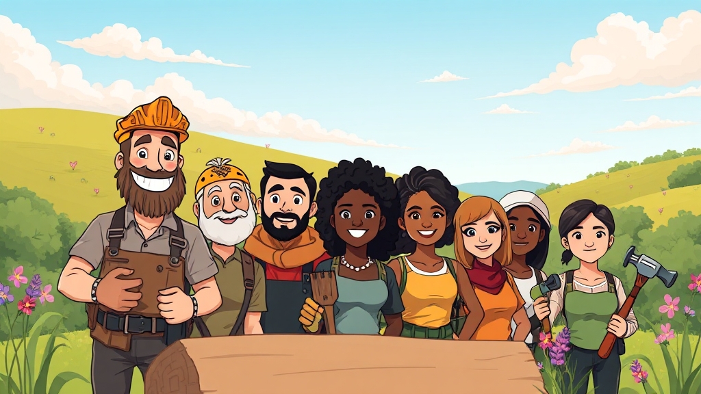 지역주택조합 사업 방식의 특징 (cartoon 스타일)