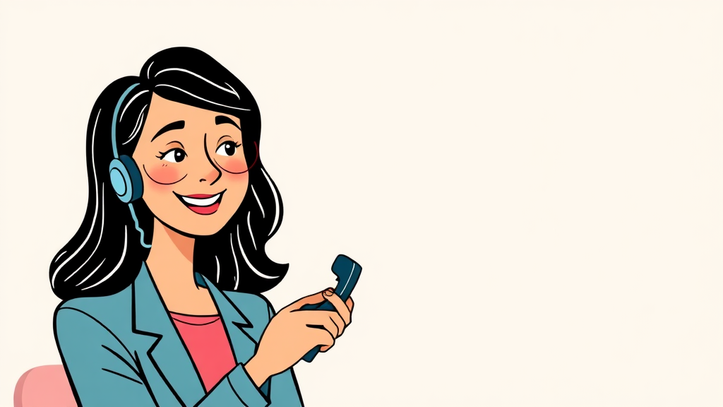 고객센터 연락 및 문제 해결 (illustration 스타일)