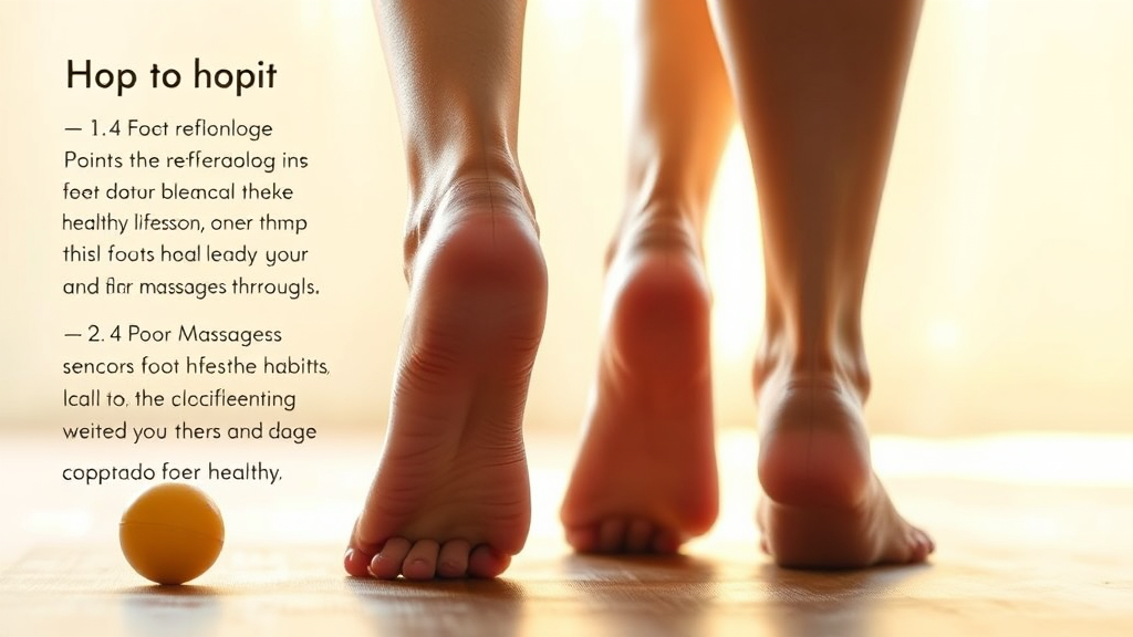 발바닥 지압점: 건강한 발을 위한 생활 습관과 관리 (realistic 스타일)