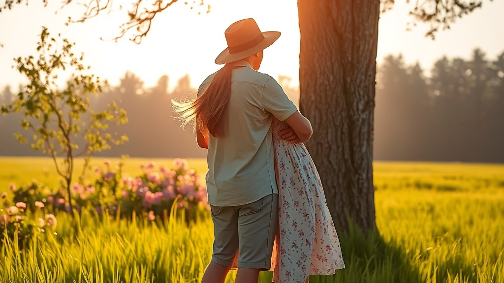 싸움 후 화해하는 꿈 (realistic 스타일)