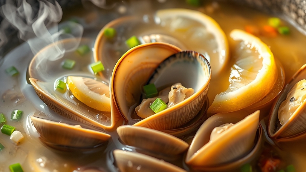 바지락 술찜 황금 레시피AtoZ 2025 4 풍미 UP! 부재료 활용법 (realistic 스타일)
