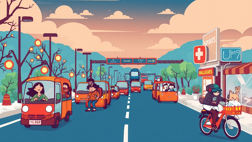 통행료 면제, 왜 하는 걸까요? (cartoon 스타일)