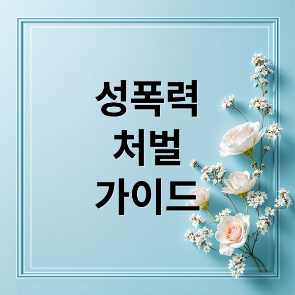 성폭력
처벌
가이드 (성폭력범죄의 처벌 등에 관한 특례법)