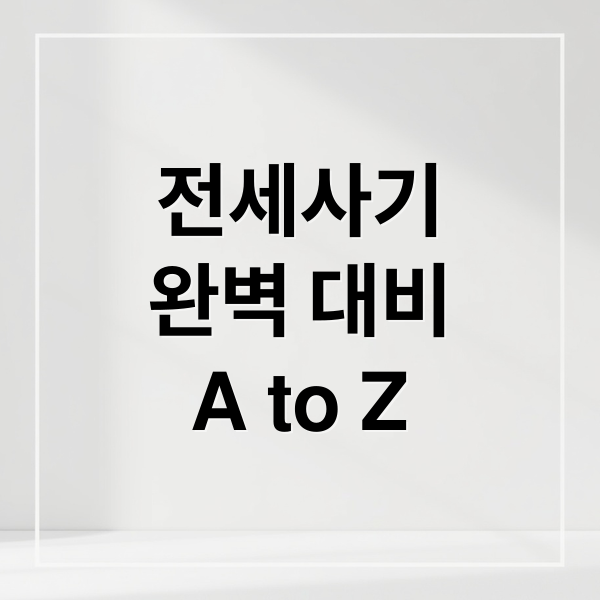 전세사기
완벽 대비
A to Z (전세사기)