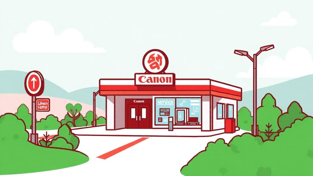 내 주변 캐논 서비스센터 찾기 (cartoon 스타일)