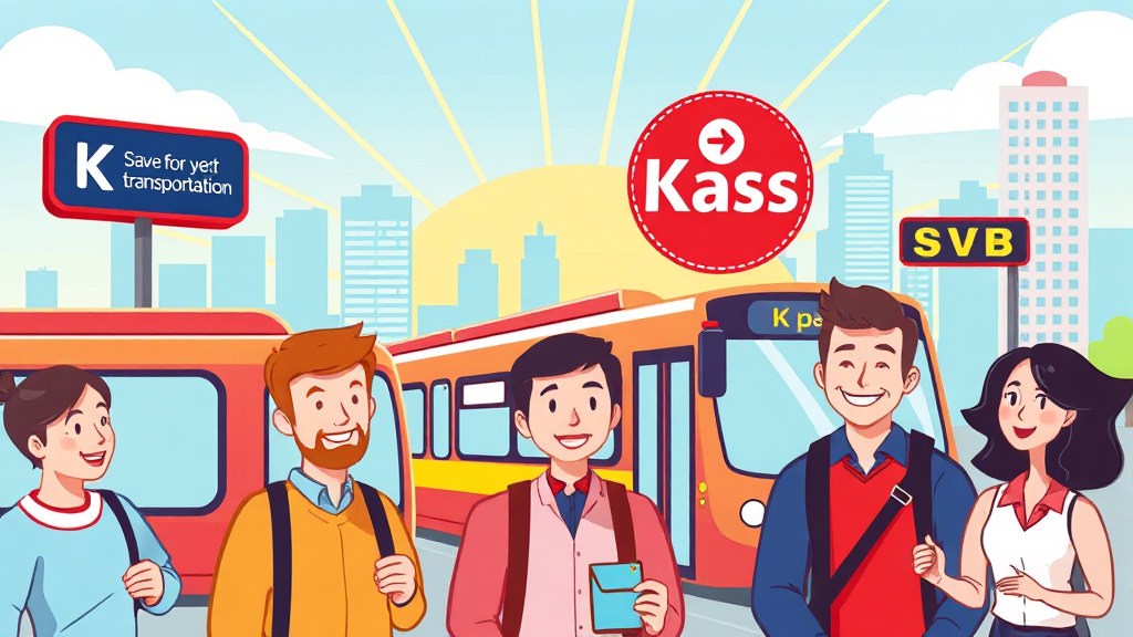 K패스 요금 및 혜택 (cartoon 스타일)