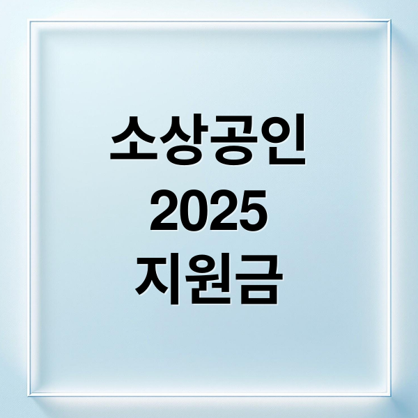 소상공인
2025
지원금 (소상공인 특별지원금)