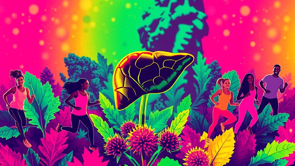 간 영양제 핵심 성분부터 복용법까지 A-Z 가이드(2025 최신) 6 지방간 관리, 영양소와 생활습관 병행하기 (popart 스타일)