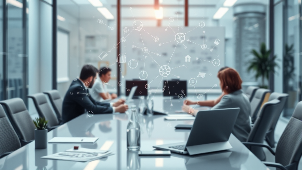 회의록 작성의 어려움, 노션 AI로 해결하기 (realistic 스타일)