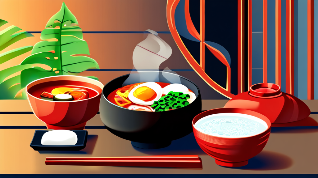 세계인의 해장법: 나라별 이색 해장 음식 탐구 (illustration 스타일)