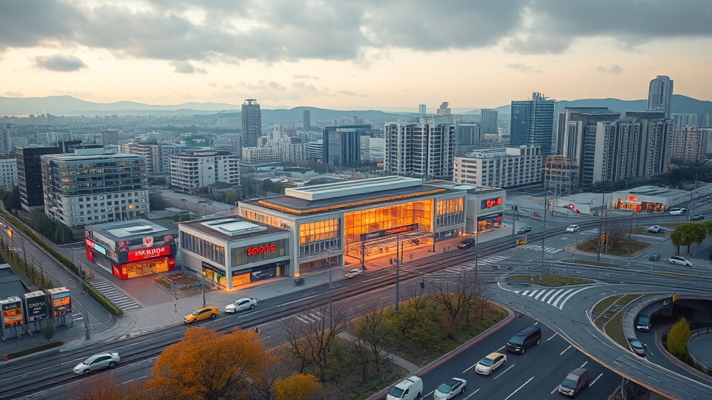 입지 및 교통 환경 분석 (realistic 스타일)