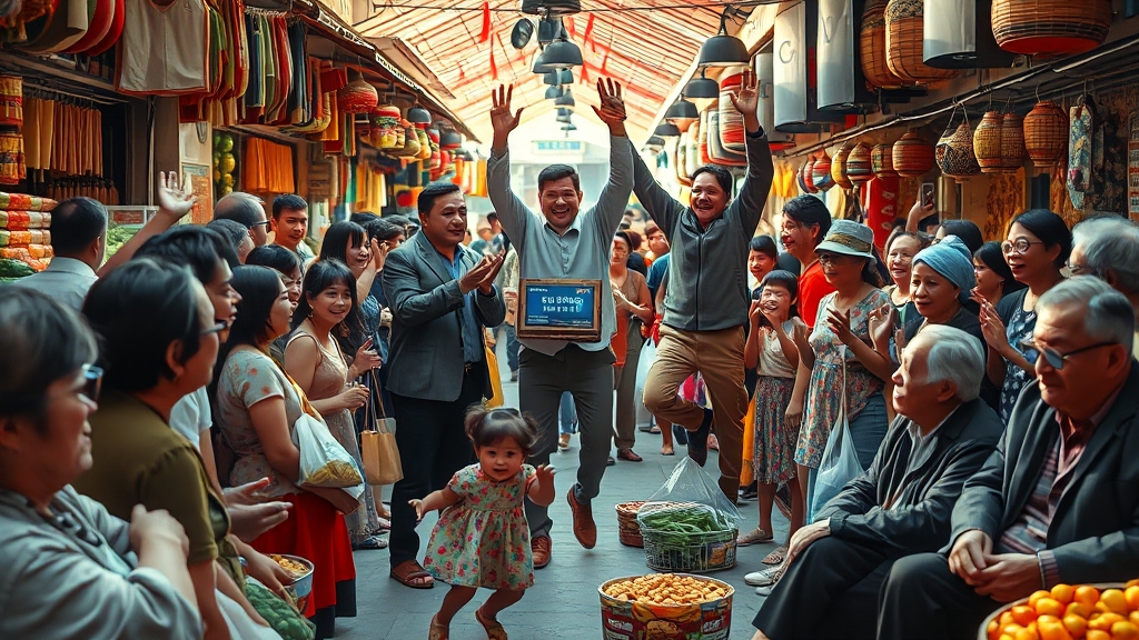 상생소비복권 참여 및 혜택 (realistic 스타일)