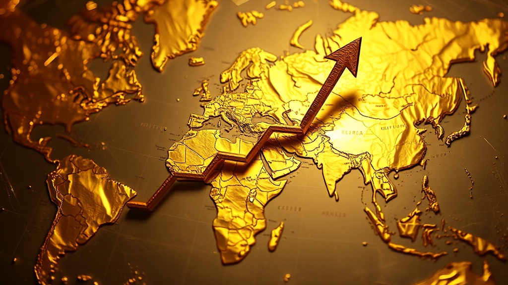 최근 금 시세 및 변동 요인 (realistic 스타일)