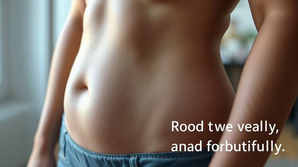 생활 습관 개선으로 복부 팽만 완화하기 (realistic 스타일)