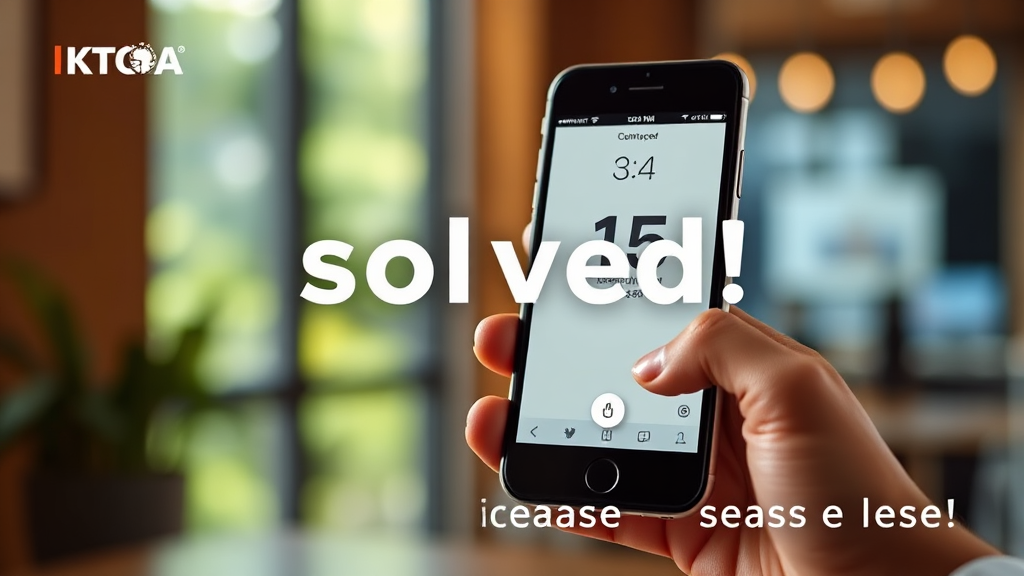 KTOA 번호이동 제한, 5분 만에 해결 (realistic 스타일)