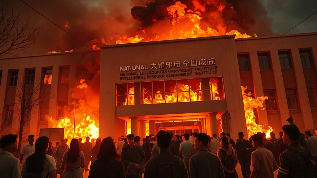 화재 발생 및 초기 상황 (realistic 스타일)