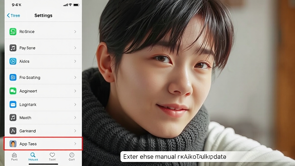 iOS 카톡, 자동 업데이트 끄는 법 (realistic 스타일)