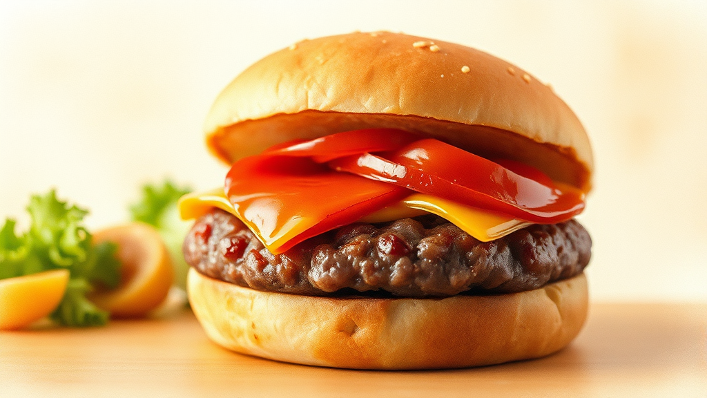 고기 패티 레시피: 수제 버거 도전 (watercolor 스타일)