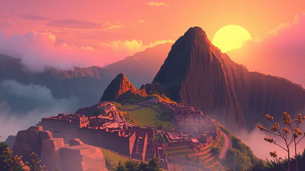 잉카 문명의 정수, 마추픽추 (cartoon 스타일)