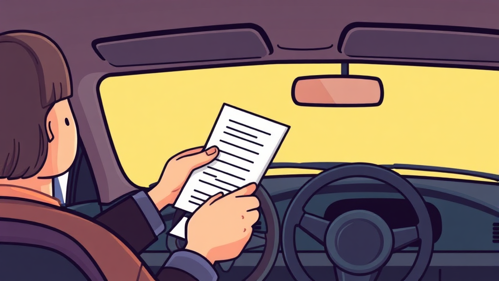 사고대차 시 주의사항과 알아두면 좋은 정보 (cartoon 스타일)