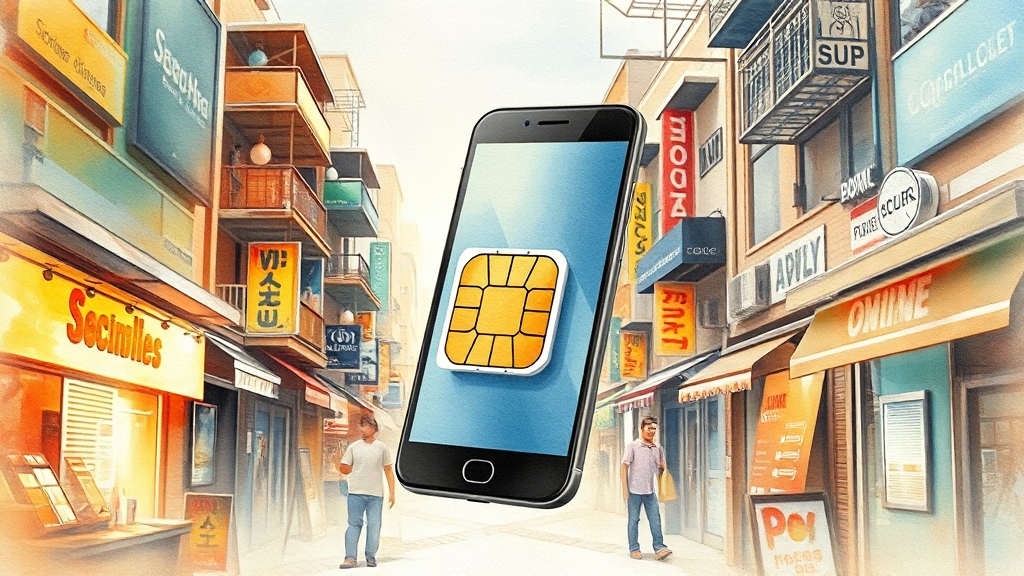 유심, 어디서 살까? (watercolor 스타일)