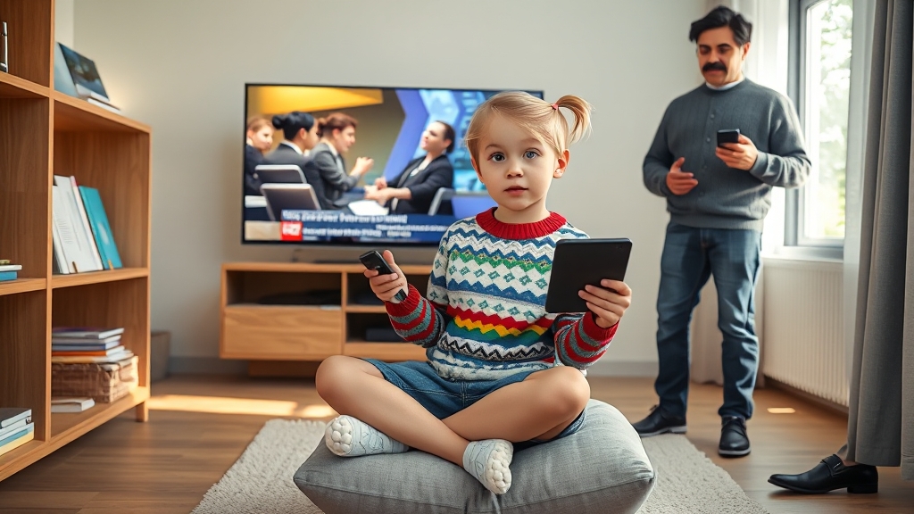 미디어 리터러시 교육의 필요성 (realistic 스타일)