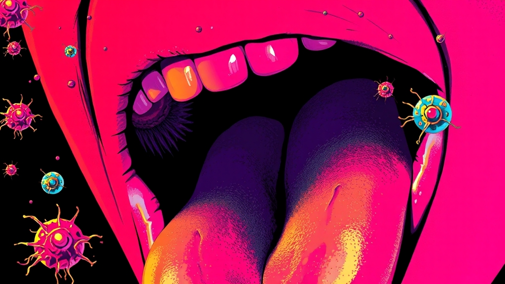 편도결석, 왜 생기는 걸까? (popart 스타일)