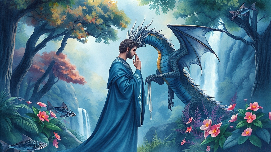 퀘스트 & 스토리 몰입 (watercolor 스타일)