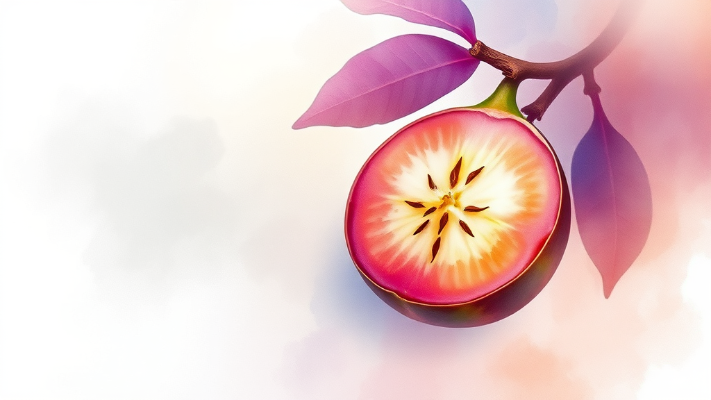 자보티카바의 놀라운 효능: 면역력 강화와 피부 건강 (watercolor 스타일)