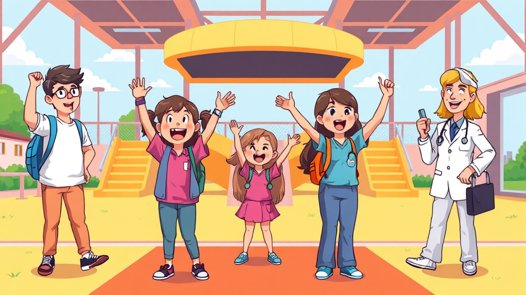 교사 외 다른 인기 직업 (cartoon 스타일)