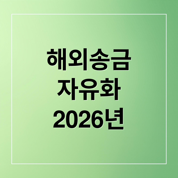 해외송금
자유화
2026년 (2026년 해외송금 자유화)