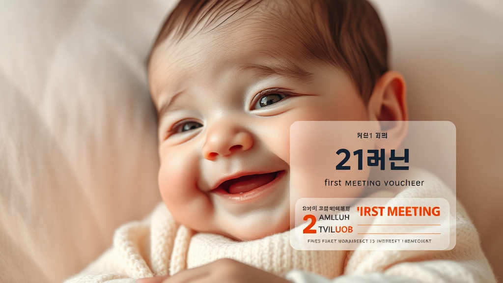 첫만남이용권 200만원 지원 (realistic 스타일)