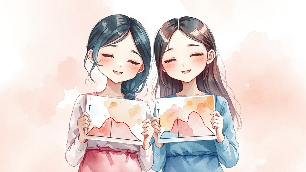 에겐녀 vs 테토녀, 서로 끌리는 이유 (watercolor 스타일)