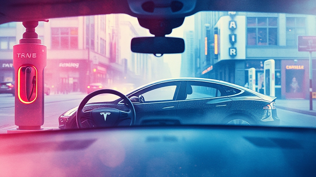 테슬라 사고 시 대처 방법 및 사고대차 정보 (watercolor 스타일)