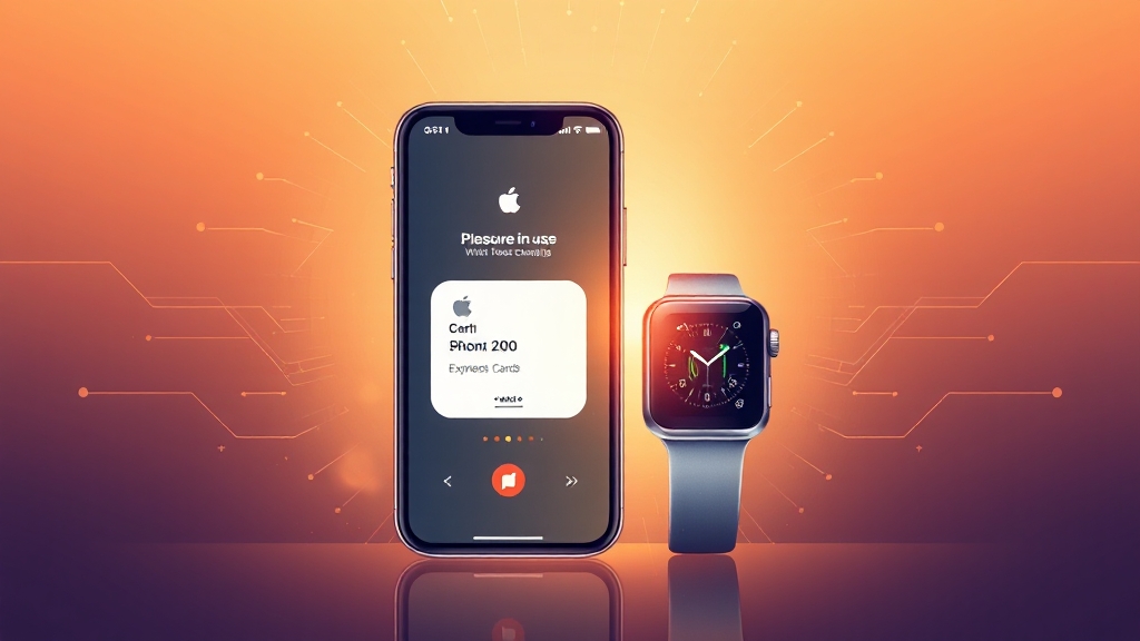 애플페이 교통카드 사용 방법 및 주의사항 (illustration 스타일)