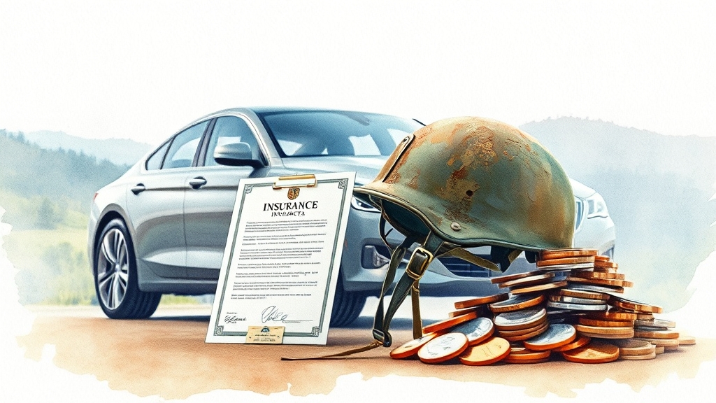 자동차 보험, 보장 항목과 군인 특약 활용법 (watercolor 스타일)