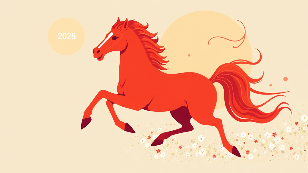 2026년 병오년 의미 활용 (illustration 스타일)