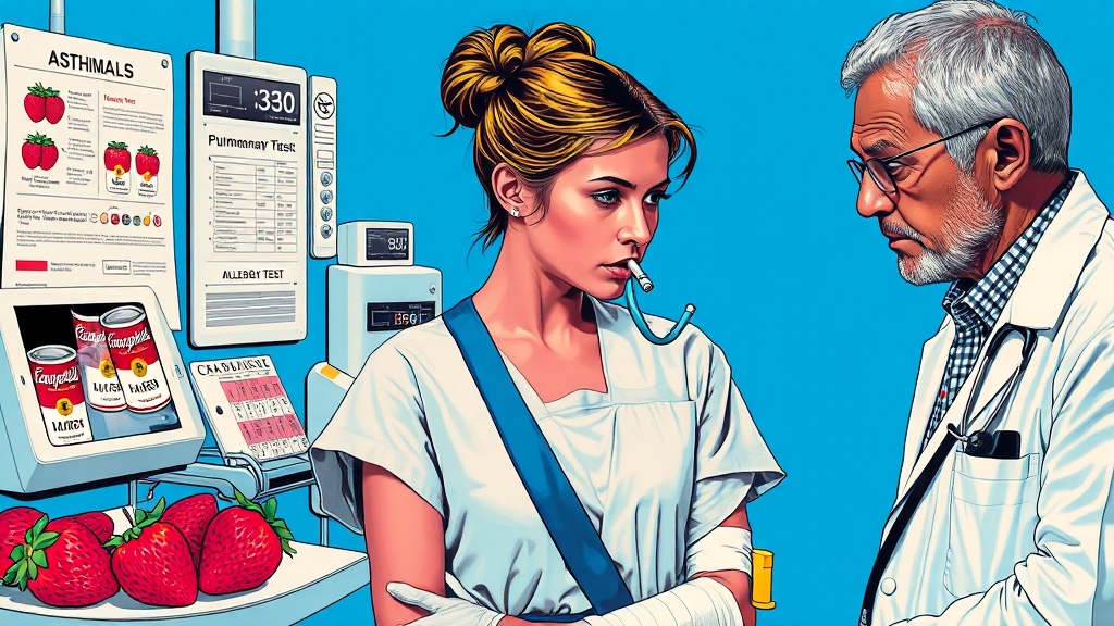 천식 진단 방법과 검사 종류 (popart 스타일)