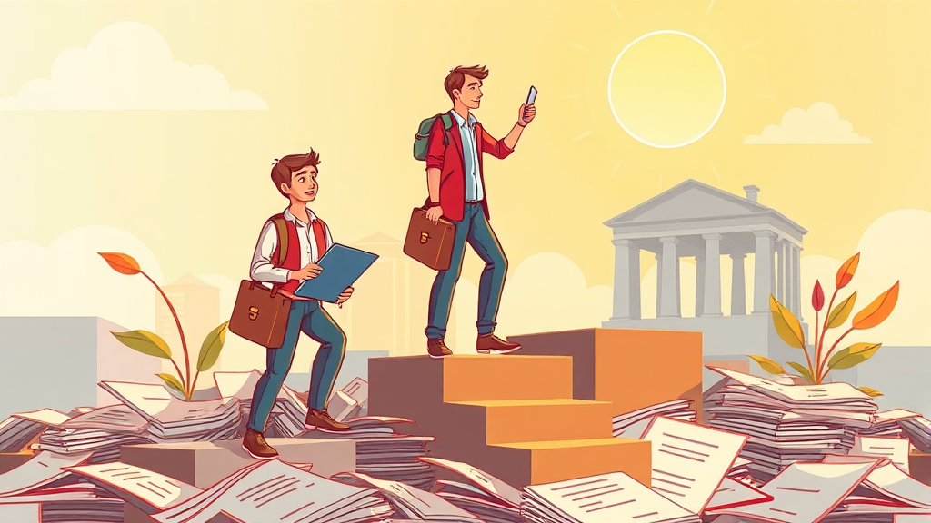 정책자금 신청 방법 (illustration 스타일)